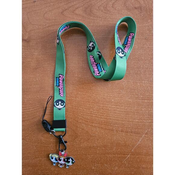 (X2) Cartoon Network Classics The Power Puff Girls Characters Green Lanyard - Picture 3 of 7